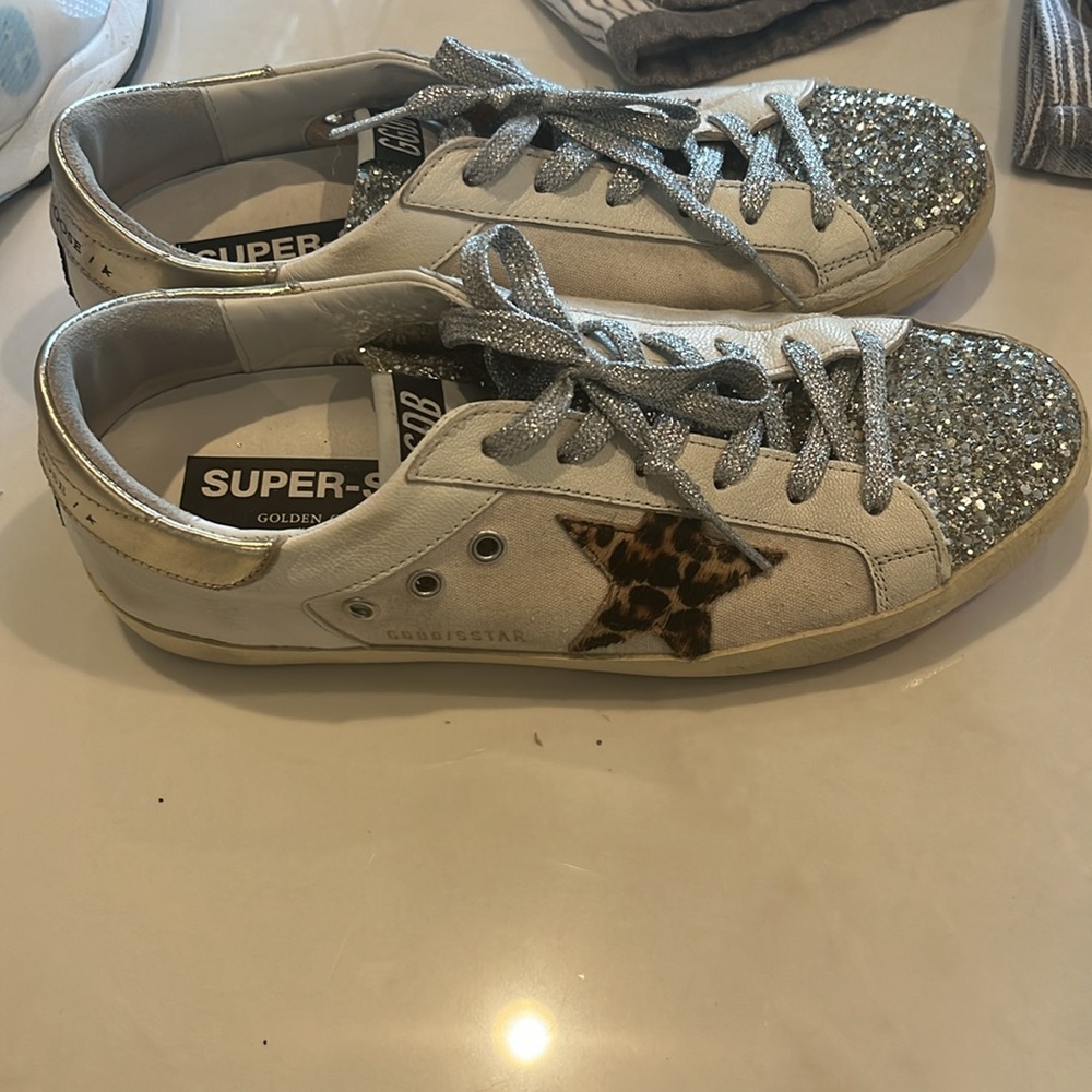 ONE OF A KIND CUSTOM golden goose super star sneakers - Picture 3 of 7